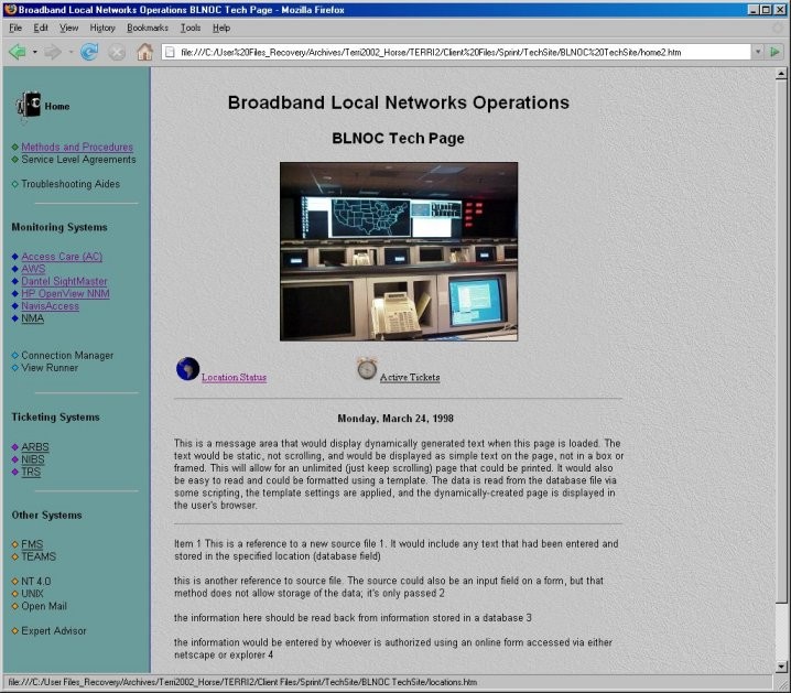 Network Operations Center (NOC) Portal